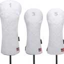 YuEagleSky Golf Head Covers Woods Driver Fairway Hybrid 4 Sets 1 3 5 X Interchangeable Number Tag Fit All 462CC Clubs