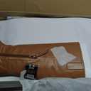 Naturalizer Womens Ontime Knee High Boot English Tea Brown Leather 8 M, Shaft circumference 15.91 Inches, 
Leather or suede upper with closed round toe and 1 3/8 inch block heel. Soft, supple leather drapes into a relaxed slouch.