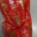 Artoid Mode Red Gold Christmas Tree Gauze Table Runner 120 Inch 10FT, Glitter Metallic Foil Seasonal Sheer Dining Holiday Table Decor for Home Party (28" x 120")