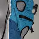 SUNFURA Large Dog Coat with Harness Built in, Warm Dog Jacket Waterproof Pet Winter Coat Snowsuit for Cold Weather, Reflective Fleece Jacket for Large Dogs, Border Collie, Turquoise XL