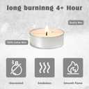 Unscented Tealight Candles - 100 Pack 4 Hours Smokeless White Small Tea Candles for Weddings,Warmer Home Decor for Home