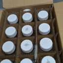 Ruckae 16oz 12 Pack Glass Juice Bottles with Lids - Reusable Square Glass Juice Bottles with Leak-Proof Lid & Capacity Marks for Containers Juice,Milk,Smoothies