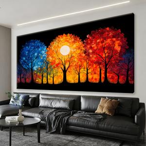 Canvas Art Wall Decor Large Abstract Wall Art Pictures For Living Room Tree Of Life Wall Art Artwork for Walls Modern Colorfu Wall Art Canvas Prints Home Bedroom Office Wall Decoration 29" X 58"