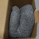 HomeTop Women's Fuzzy Curly Fur Memory Foam Loafer Slippers with Polar Fleece Lining (8.5, Cerulean)