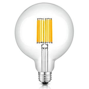 OMAYKEY 12W Dimmable Large LED Globe Bulb 3000K Soft White, 100W Equivalent 1000 LM E26 Medium Base, Vintage Edison G125(G40) Oversize Globe Clear Glass LED Filament Light Bulb, Deep Dimming Version