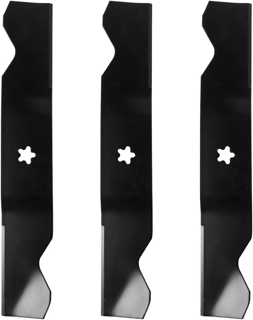 187254 Lawn Mower Medium Lift Blades Set Replace Husqvarna Craftsman Poulan 187256 532187256 532187254 for RZ5424 RZ5426 YTH24V54 YTH26V54 GTH26K54T - 54" Deck Lawn Mower (3 Pack)