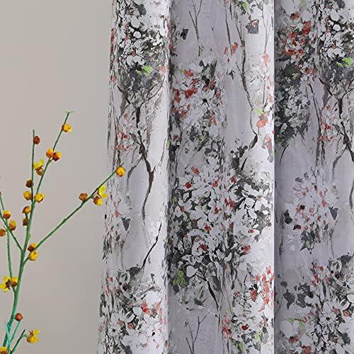 MYSKY HOME Blackout Curtains - 95 inch Length, 2 Panels, Room Darkening for Bedroom & Living Room, Thermal Insulated, Grommet, Farmhouse Style, Red & Black