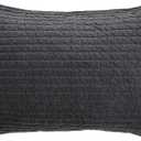 ELEGANT LIFE HOME Bed Pillow Sham Royal Cotton Velvet Pic-Stitch King Pillow Sham - 20'' x 36'', Grey, 1 Piece