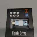 Flash Drive for iPhone 256GB, 4 in 1 USB Type C Memory Stick, Photo Stick External Storage Thumb Drive for iPhone iPad Android Computer, Sky Blue