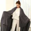 Electric Blanket Full Size - 72"x84" Cozy Coral Fleece Full Size Heated Blanket with Overheat Protection, Fast Heating Blanket with 6 Heating Levels & 1-10 Hours Adjustable Timer, Dark Gray