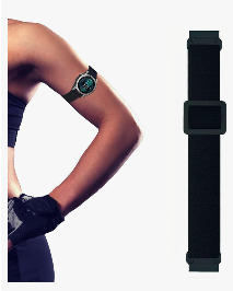 22mm Elastic Arm/Ankle Band with Ladder Lock for Garmin Fenix 8 Fenix E Epix Pro 47mm/Fenix 7/6 Pro/5 Plus, Stretchy Band for Men and Women, Black, Medium