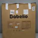 Babelio Auto Close Baby Gate with Cat Door,29-43" Metal Gate for Doorway,Stairs, House,Easy Walk Thru with Pet Door,Includes 4 Wall Cups and 3 Extension Pieces,Black