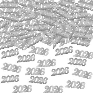 KatchOn, Silver 2026 Graduations Confetti - Pack Of 500 | silver graduation confetti for Graduation Confetti Class of 2026| Grad confetti for Graduation Decoration 2026, 2026 Confetti