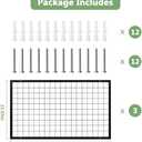 3 Packs Grid Wall Panels, Metal Black Wire Grid Panel, Gridwall Display Rack, Heavy Duty Gridwall Panels for Retail Display