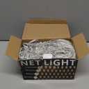 Lovelite 510 LED Christmas Net Lights, 28ft x 5ft Mesh Lights Outdoor Clear Wire 8 Modes, Waterproof Connectable String Lights Plug in for Xmas Tree Bushes Garden Holiday Party Decorations - White