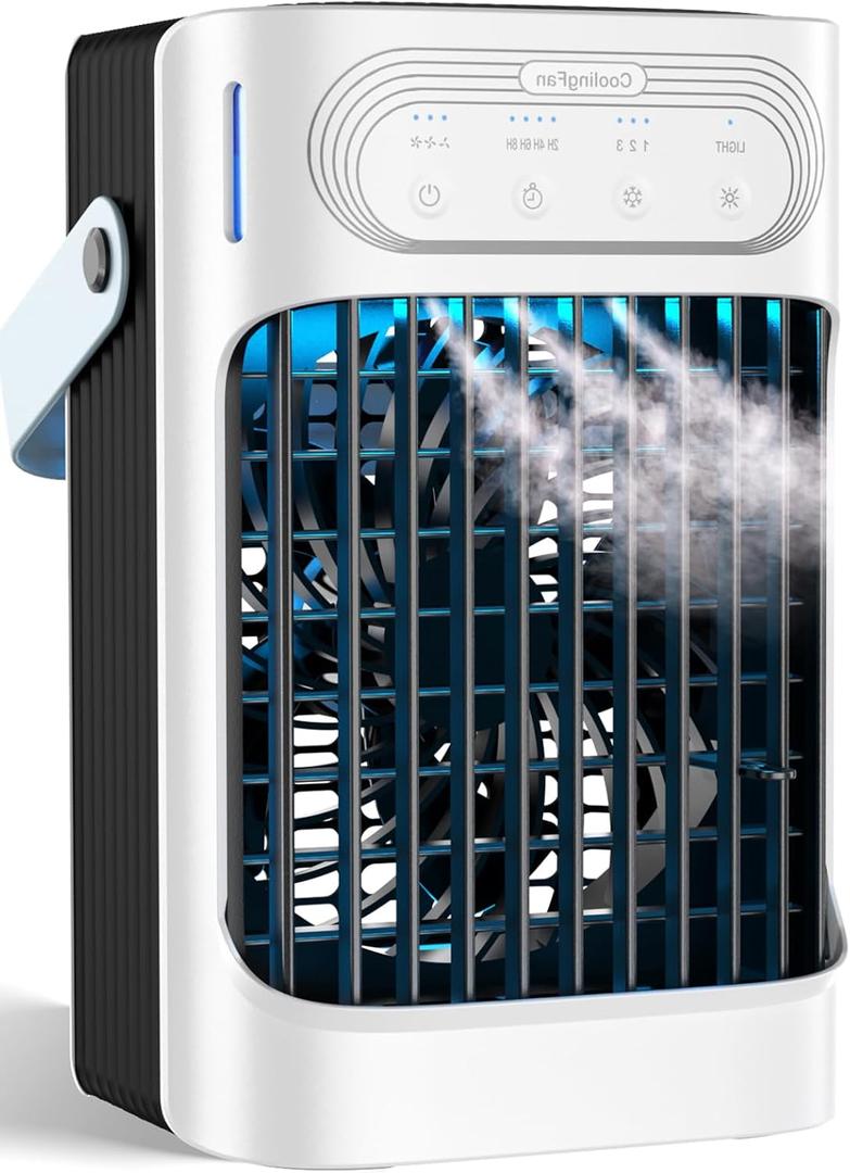 Portable Air Conditioners, 1s fast cooling 16 Standing Fans that Portable AC120 Oscillating 650ml Water Tank, 5Modes & 4Speeds Cooling Fans