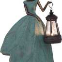 Guichifun Fairy Statues Solar Outdoor Lights - Resin Garden Figurines Decorations for Patio Yard Lawn Decor Housewarming Gardening Gifts for Women Mom 7.4 x 5.3 x 12 Inch