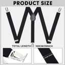 12Pcs Halloween Suspenders for Men Adjustable Suspender Elastic Y Back Style Suspenders for Men Costume Accessories