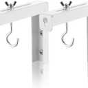suptek Universal Projector Screen Wall Mount L-Brackets Wall Hanging Mount 6 inch Adjustable Extension Mounting Hooks for Projection Screen up to 66 lbs, 30 kg Capacity Each, PRL001, White (1 Pair)