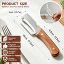 3 x Left & Right Hand Vegetable Peeler Set with Bottle Opener, Thickened Stainless Steel Wide Blade for Smooth Peeling, Wooden Handle Kitchen Peeler for Fruits & Vegetables