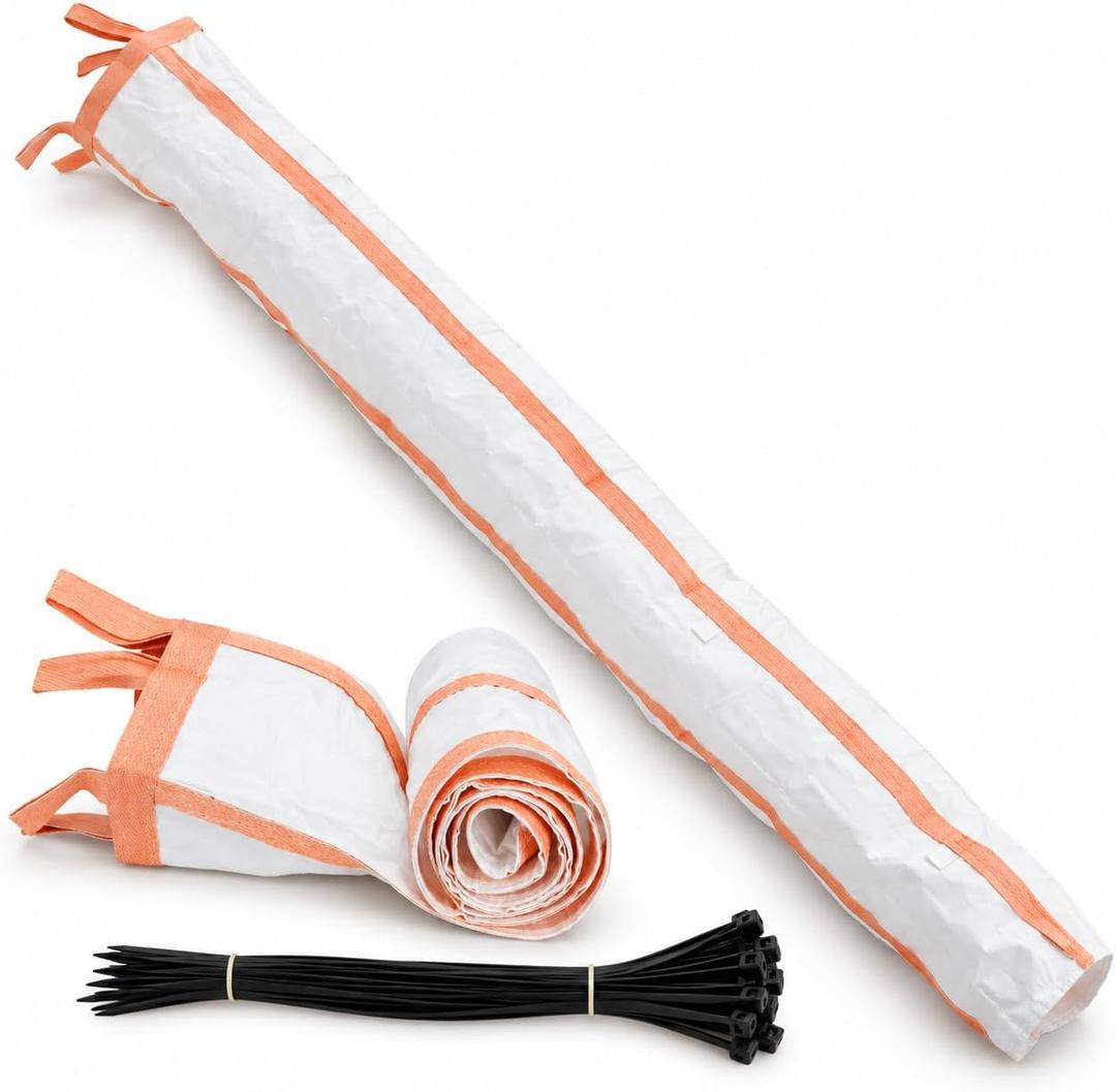 20FT Construction Trash Chute, Heavy Duty Debris Chute with Zip Ties | Connectable Roofing & Construction Waste Chute for Roof, Window, Balcony, Remodeling & Demolition, 1 pack 20 FT