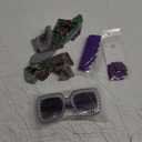 Sasylvia 5 Pcs 70s Disco Accessories Halloween Women Costume Jewelry Sequin Scarf Earrings Sunglasses Bracelet Headband