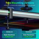 Monitor Stand Arm, Dynamics Touch Function, RGB Single Monitor Stand ArmFits 17-32" Screens,Support up to 19.84 lbs,Adjustable Desk Mount,Gas Spring Clamp Monitor Arm,Quick Release Plate