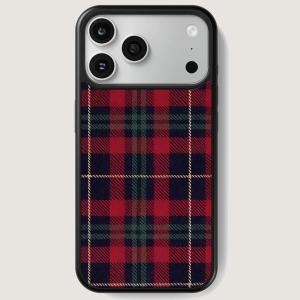 Magnetic for iPhone 17 Pro Case, Reinforced Frame and Cushioning Design (Red Plaid Printed, iPhone 17 Pro)