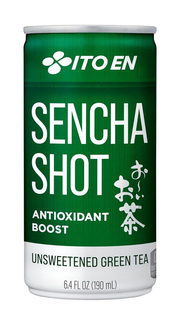 Ito En Sencha Shot, Japanese Green Tea, 6.4 Ounce (Pack of 30), Unsweetened, Zero Calories (EXP 01/29/28)