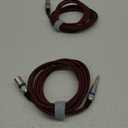XLR Male to 1/4" TRS Cable Balanced - 10FT Quarter Inch Stereo to XLR Microphone Cord Adapter, Nylon Braided, OFC Shielded, Red Color, for Mixer, Monitor Speaker, Audio Interface, 2Pack (10 Feet, 2 Pack)