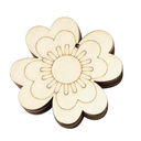 Thyle 120 Pcs Spring Wooden Crafts to Paint Flower Wooden Ornaments Bulk DIY Unfinished Sunflower Daisy Tulip Cutouts Crafts for Adults Spring Hanging Ornaments for Home Decoration Party Gifts
