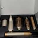 MESCOMB 6-in-1 Hot Air Styler  Hair Dryer with Straightener, Auto Curler & Volumizing Brush for Straightening, Curling, Smoothing & Volume, Damage-Free (Champagne Coffee)