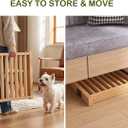 Wooden Freestanding Dog Gate Indoor - 16.9" H 4 Panels