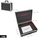 Locking Briefcase - Lockable Attache Case for Laptop & Documents, Dual Combination Locks, 18.9 x14.6 x6.3 Business Aluminum Frame Hard Case for Professionals, Businessmen, Lawyers - Black (18 inch)
