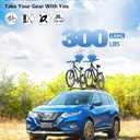 FengYu 300lb Lockable Roof Rack Cross Bars Compatible with Nissan Rogue 2014-2020 (with Raised Side Rails), Heavy Duty Aluminum Roof Rails Crossbars Cargo Bars Canoe Rooftop Black Carrier Luggage