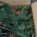 Timer 2 Pack Outdoor Christmas Tree Urn Filler 24 Inch Artificial Xmas Tree withPinecones Red Berries Tripod Stake Warm White & Colorful Lights Battery Operated 8 Mode Porch Decor Pathway Holiday Yard