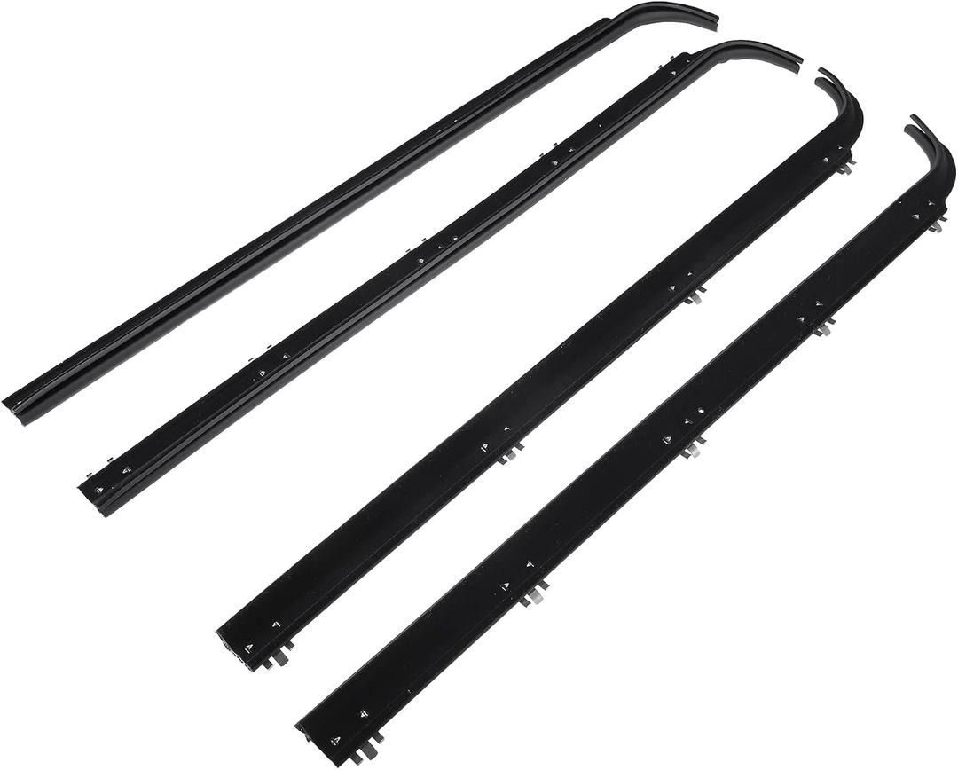 X AUTOHAUX 4pcs Weatherstrip Window Trim Seal Belt Car Inner Outer Window Seal Belt for Ford F-150 F-250 F-350 1984-1997 for Ford Bronco 1985-1996 E7TZ1521452A F2TZ1521456A Sweep Felt Trim