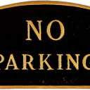 Montague Metal Products SP-8S-BG No Parking Arch Statement Plaque, Standard, Black and Gold