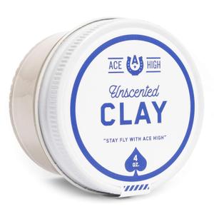 ace high Unscented Hair Clay, Strong Hold, Satin to Matte Finish, Adds Texture and Thickness, 4oz
