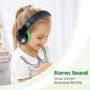 rockpapa Comfort Kids Headphones for School, Lightweight Foldable Portable Childs Boys Girls Teens Headphones Wired 3.5mm with 4.9ft Cord for Travel Airplane Tablet Phone Pad Laptop Black/Green