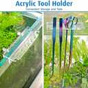 hygger 6-in-1 Long Aquarium Aquascaping Tools Kit, Color Stainless Steel Premium Aquatic Plant Tweezers Scissors Spatula Kit Comes with 1 Tool Holder and 1 Cleaning Cloth, for Fish Tank Starters