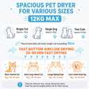 65L Class Pet Dryer Box Cat Dryer Small Dog, Petting Window