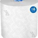 Scott Professional Pro High-Capacity Hard Roll Paper Towels, Bulk (53925), Hardwound, Elevated Design, Absorbency Pockets, for ScottBrand Blue Core Dispensers (6 Rolls at 700' Each, 4,200'/Case)