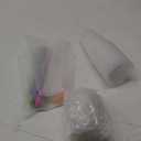 12 Sets Slushie Cups with Dome Lids and Straws Detachable Spoon Straws Reusable 16 oz Plastic Iced Coffee Cups Smoothie Tumbler for Birthdays Summer Party Supplies (Transparent White)