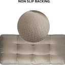 ELFJOY Tufted Bench Cushion Thicken Patio Furniture Cushions Classic Solid Color Porch Swing Cushion Soft Bench Pillow with Non Slip Backing (34x16x3.5 inch Grey)