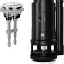 R&T 3-Inch Dual Flush Valve with Top Push Button Toilet Repair Kit Inside Tank dual flush valve replacement kit for 2-piece Toilet, Quick Fix Toilet Leaking, Running Water and Ghost Flush A2422M