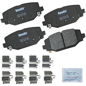 Bendix Priority1 CFC1596 Ceramic Rear Brake Pads for Select Models Chrysler Grand Caravan, Town & Country, Dodge Journey, Ram C/V, Volkswagen Routan