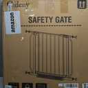 29"-40" Baby Gate for Stairs, Auto Close Stroller Friendly Dog Gate Indoor for Doorways, Pressure Mounted Baby Gate, Easy Walk Through Gate for Children & Pets, Black