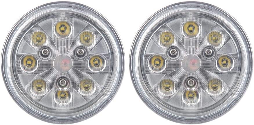 2PCS 24W Par36 LED Tractor Lights Hi-lo Round LED Work Light 12V Agriculture Replacement Light Compatible with John Deere Tractor 4430 3010 RE25126, 6000K