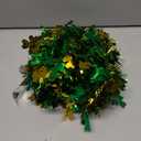 33FT Glitter St.Patrick's Day Tinsel Garland Decorations Green & Gold Shamrock Clover Metallic Twist Shamrock Garland for Irish Festival Party Tree Mantle Office Parade Floats Ornaments